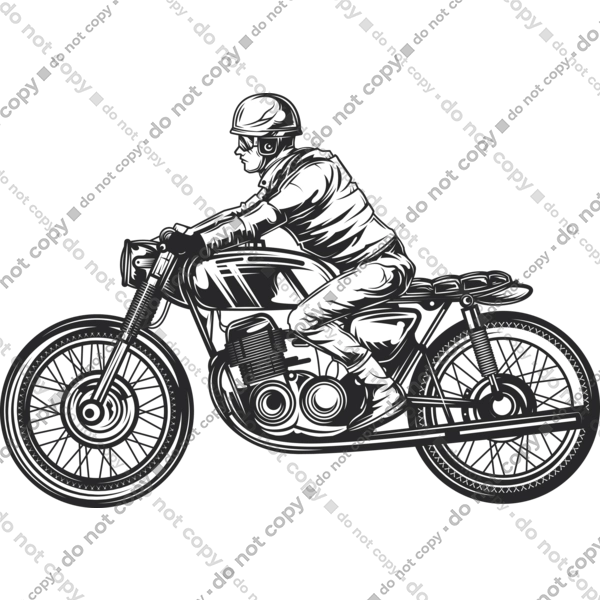 Байкер на мотоциклі