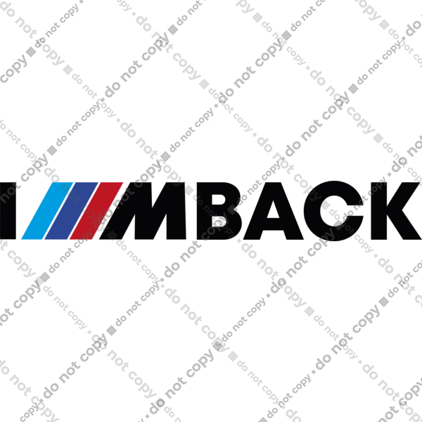 I am back black BMW