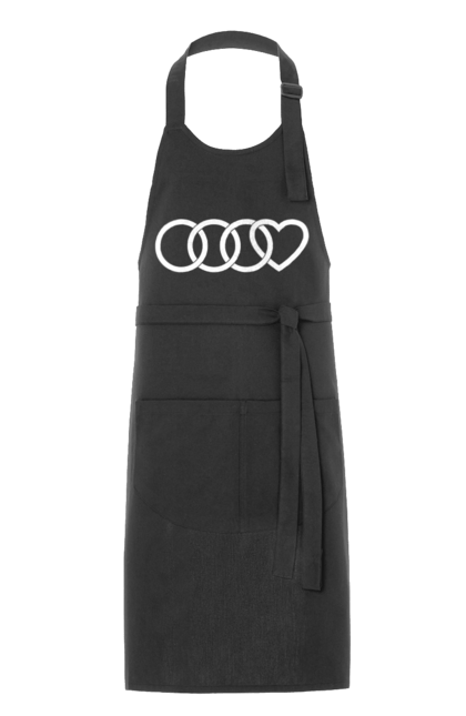 Фартух з принтом "Ауді сердечко". Ауді, машини, сердечко. 2070702
