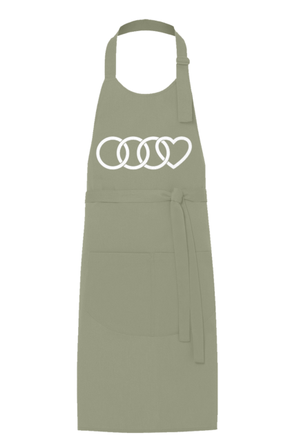 Фартух з принтом "Ауді сердечко". Ауді, машини, сердечко. 2070702