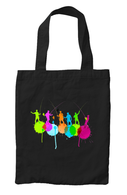 Сумка з принтом "Яскрава рибалка". Вудки, рибалка, рибалки. 2070702