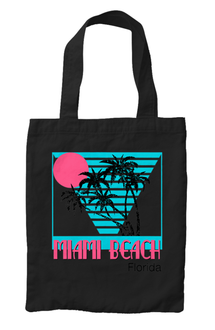 Сумка з принтом "Майамі Пальми". Захід, майамі, пальми, флоріда. 2070702