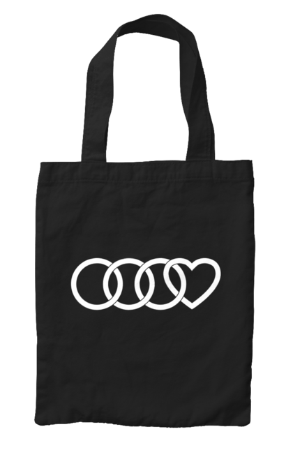 Сумка з принтом "Ауді сердечко". Ауді, машини, сердечко. 2070702