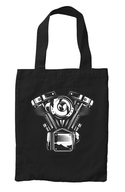 Сумка з принтом "мото двигун". Вінтаж, двигун, мото, ретро. 2070702