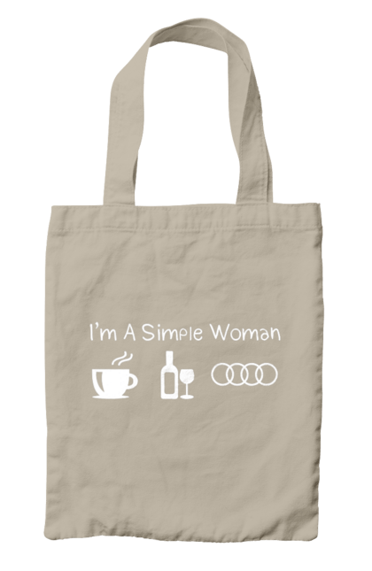 Сумка з принтом "Я Проста Жінка. Кава, Вино, Audi" 2070702