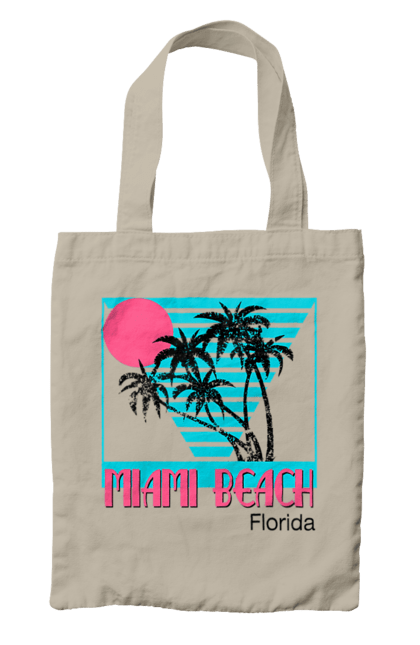 Сумка з принтом "Майамі Пальми". Захід, майамі, пальми, флоріда. 2070702