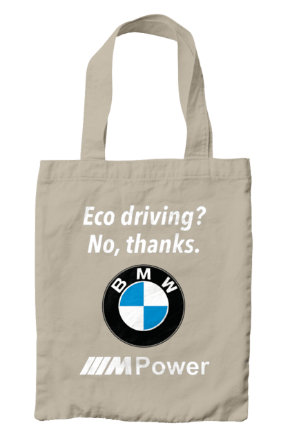 Сумка с принтом Електрокар? Нет спасибо. Бмв, машины, электрокар. 2070702