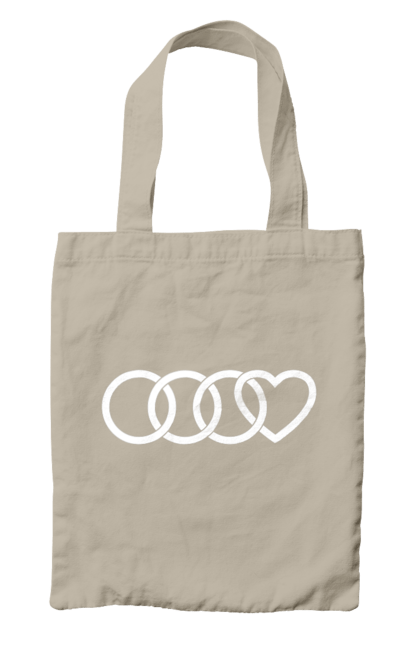 Bag with prints Audi heart. Audi, cars, heart. 2070702