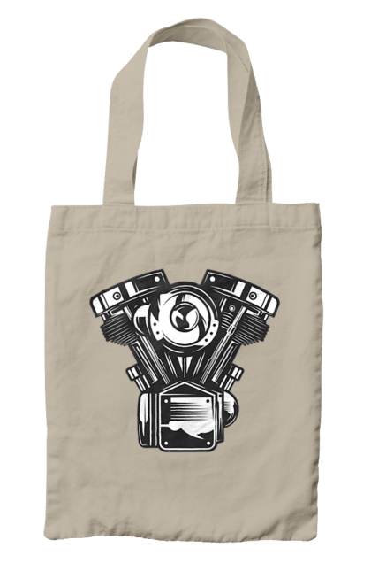 Сумка з принтом "мото двигун". Вінтаж, двигун, мото, ретро. 2070702