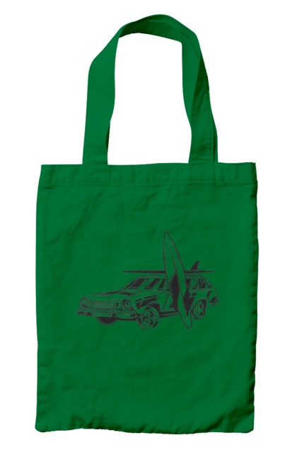 Bag with prints 06 Surf 2. Machine, retro, surfing, vintage. 2070702