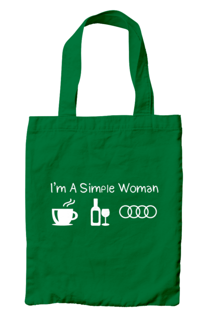 Сумка з принтом "Я Проста Жінка. Кава, Вино, Audi" 2070702