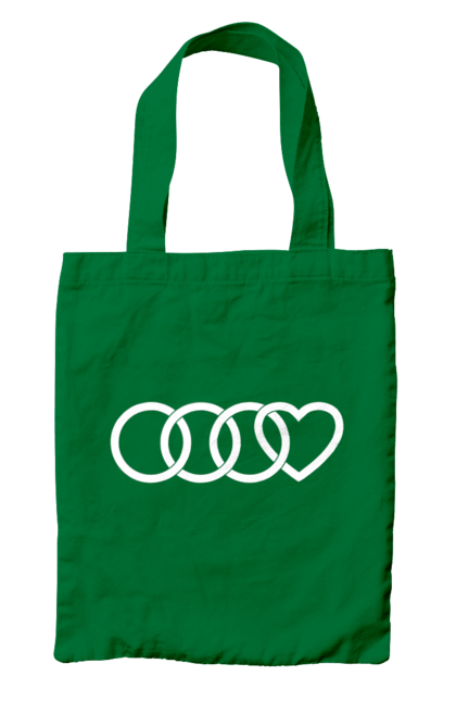 Сумка с принтом Ауди сердечко. Ауди, машины, сердечко. 2070702
