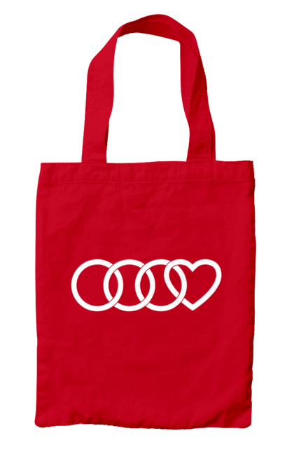Bag with prints Audi heart. Audi, cars, heart. 2070702