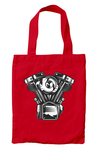 Сумка с принтом Мото двигатель. Винтаж, двигатель, мото, ретро. 2070702
