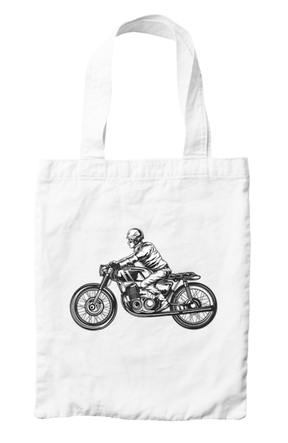 Bag with prints 02 Motorcycle 11. Biker, motto, retro, vintage. 2070702