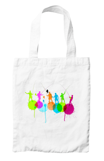 Сумка з принтом "Яскрава рибалка". Вудки, рибалка, рибалки. 2070702