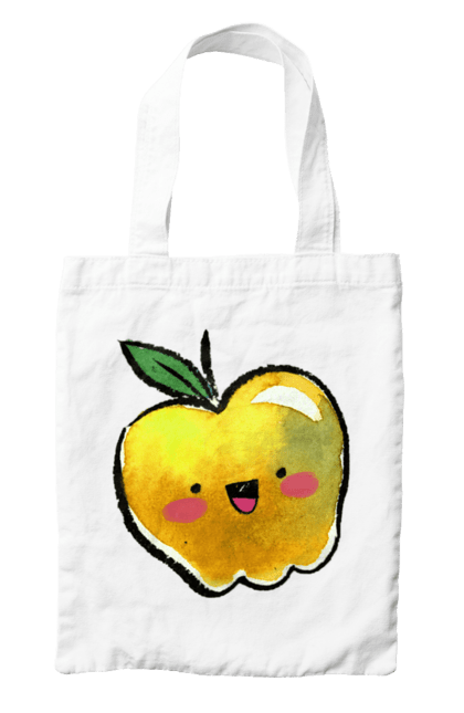 Сумка з принтом "Миле жовте яблуко". Літо, миле, смайлик, яблуко. 2070702