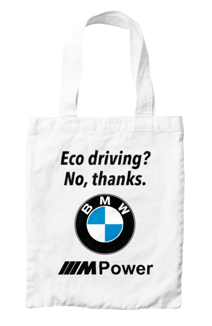 Сумка з принтом "Електрокар? нет, спасибо. БМВ". Бмв, електрокар, м серія, фан. 2070702