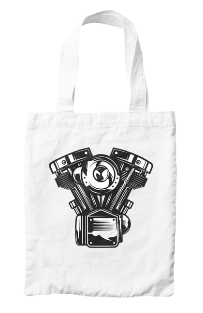 Bag with prints moto engine. Engine, moto, retro, vintage. 2070702
