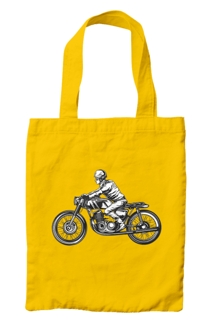 Bag with prints 02 Motorcycle 11. Biker, motto, retro, vintage. 2070702