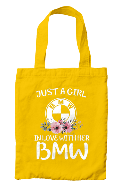 Сумка з принтом "Just a girl BMW". Бмв, машини. 2070702