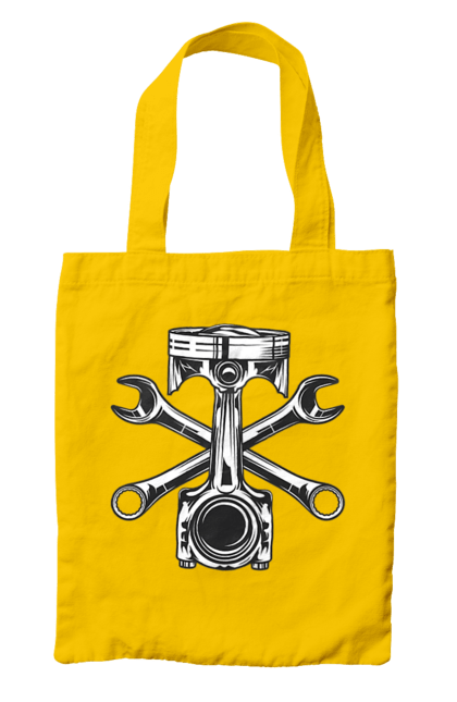 Сумка з принтом "Мото запчастини". Вінтаж, запчастини, мото, ретро. 2070702