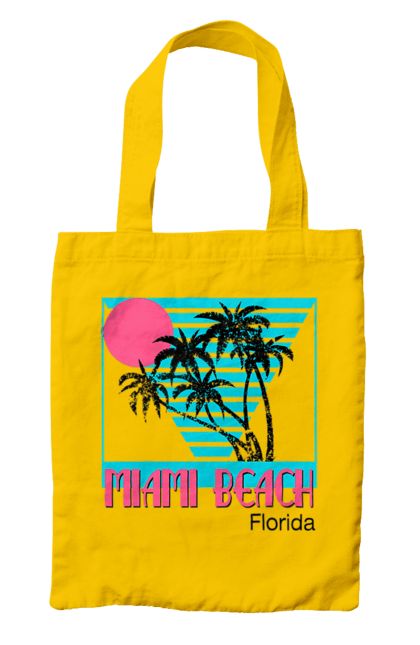 Сумка з принтом "Майамі Пальми". Захід, майамі, пальми, флоріда. 2070702