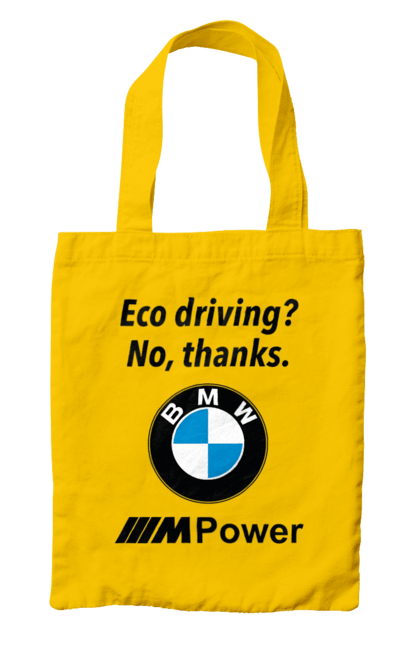 Bag with prints Electric car? no, thanks. BMW. Bmw, electric car, fan, m series. 2070702