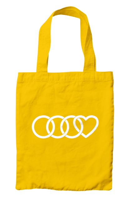 Bag with prints Audi heart. Audi, cars, heart. 2070702