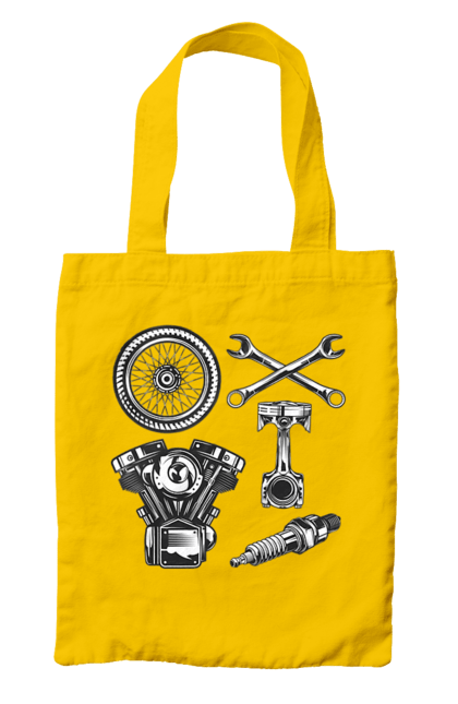 Сумка з принтом "мото набір". Вінтаж, інструменти, мото, ретро. 2070702