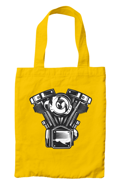 Bag with prints moto engine. Engine, moto, retro, vintage. 2070702