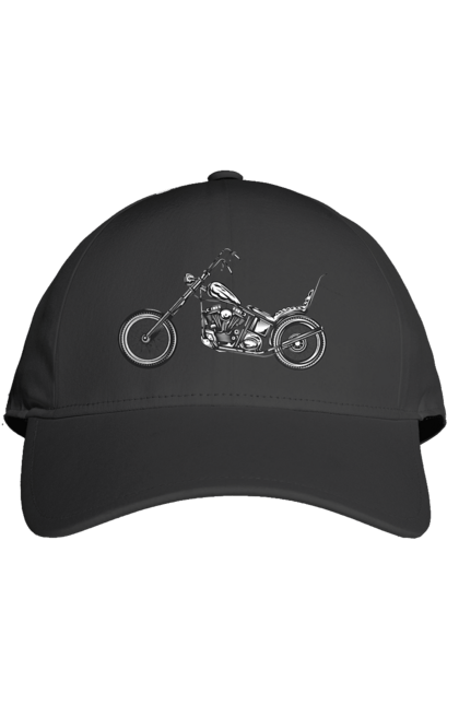 Кепка з принтом "Мотобайк". Вінтаж, мото, ретро. 2070702