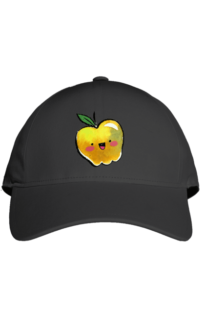 Кепка з принтом "Миле жовте яблуко". Літо, миле, смайлик, яблуко. 2070702