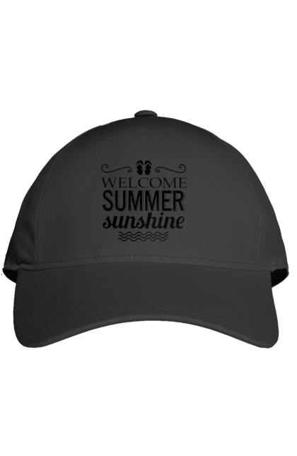 Кепка з принтом "Привіт літні заходи". Вьетнамки, літо, сонце. 2070702