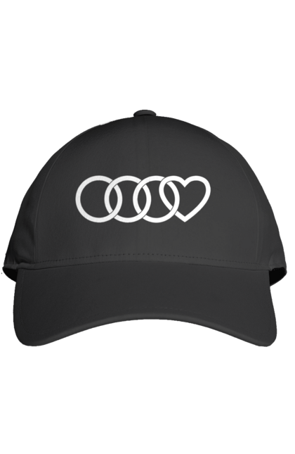 Кепка з принтом "Ауді сердечко". Ауді, машини, сердечко. 2070702