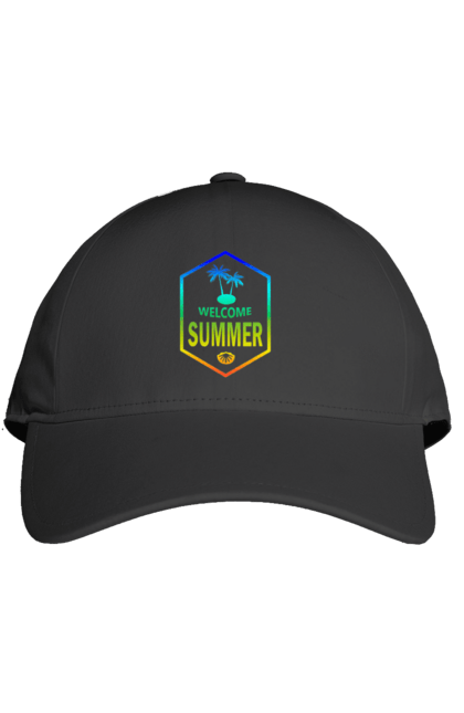 Кепка з принтом "Привіт літо 1". Градієнт, літо, привіт. 2070702