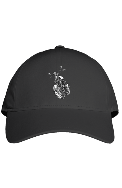 Кепка з принтом "мотоцикл". Байк, вінтаж, мото, ретро. 2070702