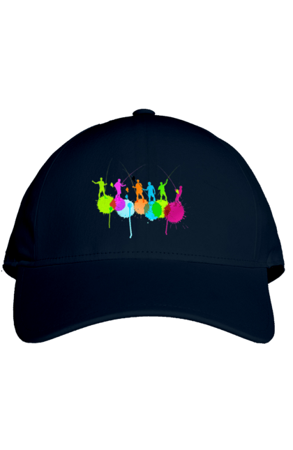 Кепка з принтом "Яскрава рибалка". Вудки, рибалка, рибалки. 2070702