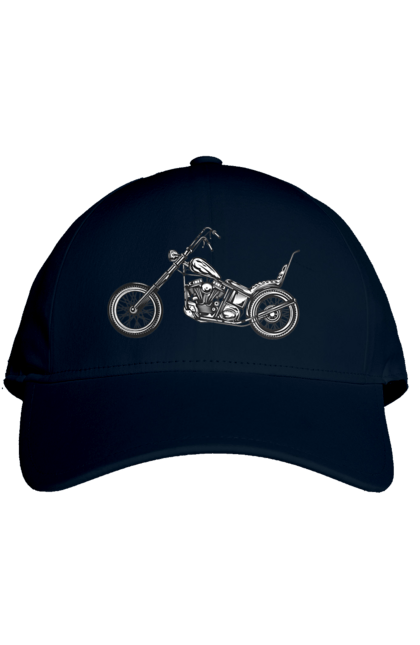 Кепка з принтом "Мотобайк". Вінтаж, мото, ретро. 2070702
