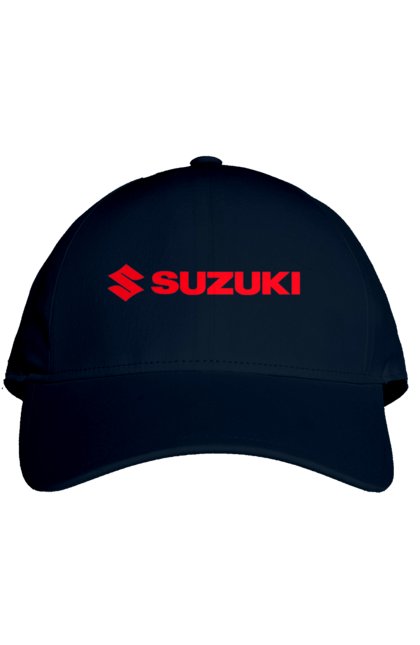 Cap with prints Suzuki 3 Red. Auto, logo, machine, suzuki. 2070702