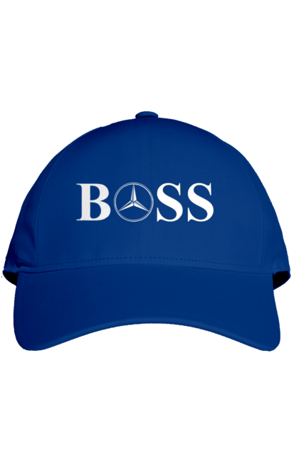 Cap with prints the boss of mercedes. Boss, cars, mercedes. 2070702