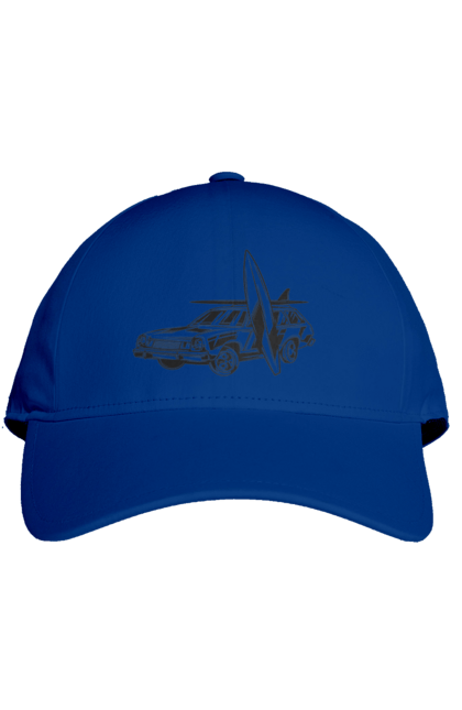 Cap with prints 06 Surf 2. Machine, retro, surfing, vintage. 2070702