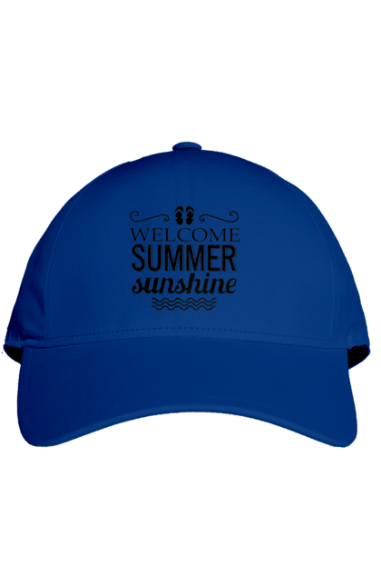 Кепка з принтом "Привіт літні заходи". Вьетнамки, літо, сонце. 2070702