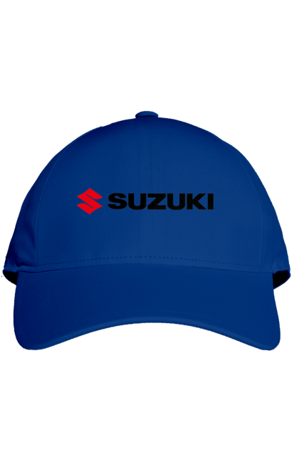 Cap with prints Suzuki logo. Auto, logo, machine, suzuki. 2070702