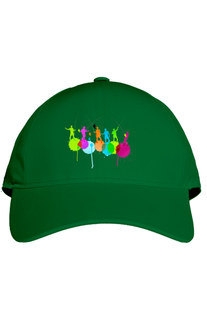 Кепка з принтом "Яскрава рибалка". Вудки, рибалка, рибалки. 2070702