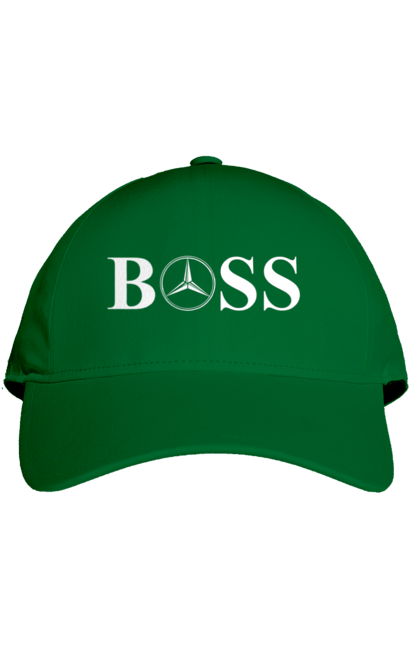 Cap with prints the boss of mercedes. Boss, cars, mercedes. 2070702