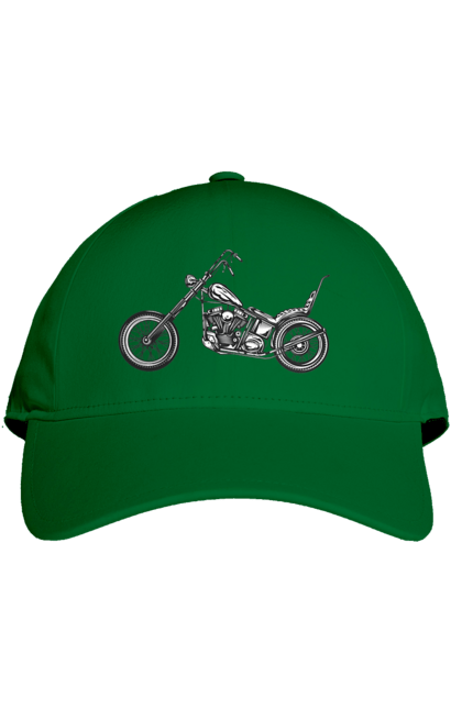 Кепка з принтом "Мотобайк". Вінтаж, мото, ретро. 2070702