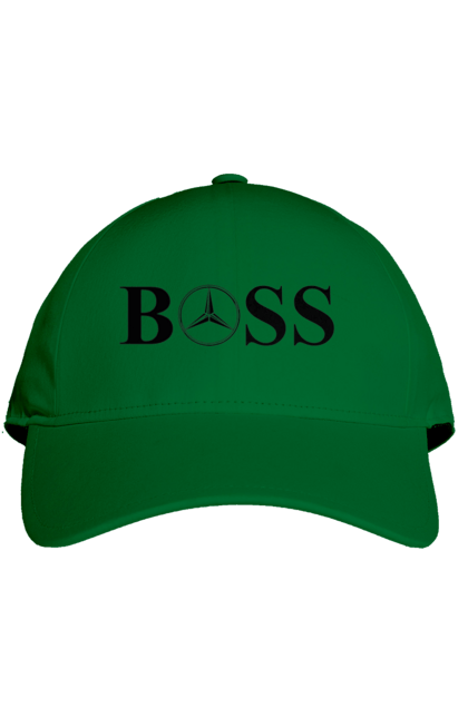 Cap with prints the boss of mercedes. Boss, cars, mercedes. 2070702