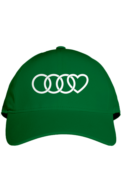 Кепка з принтом "Ауді сердечко". Ауді, машини, сердечко. 2070702