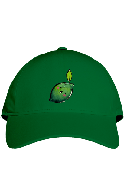 Кепка с принтом Милый лайм. Лайм, лето, милый, улыбка. 2070702